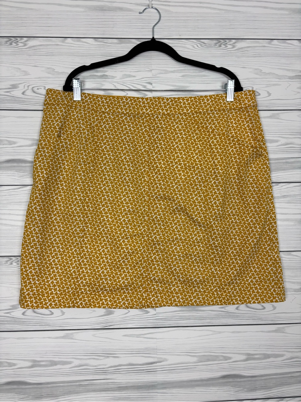 Boden Helena chino ditsy floral autumn gold mini skirt size 16/18 NWT